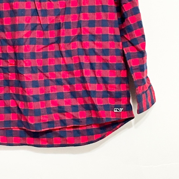 VINEYARD VINES Girls Buffalo Check Tunic Top 100% Cotton Long Sleeve LARGE (14) - Picture 5 of 6